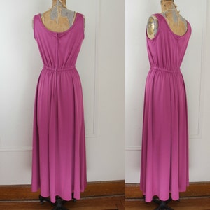 vintage 1970s dusty rose maxi dress with sassy keyhole size medium image 5