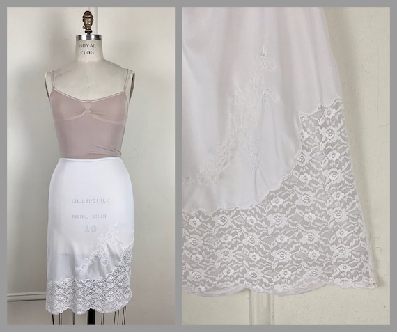 1960s creamy white & lace half slip Aristocraft b… - image 1