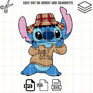 Stitch Peso Pluma Svg, Fan Tour Svg, Musica Regional Svg, Kawaii Svg, Cricut, Silhouette Vector Cut File
