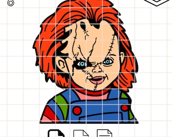 Chucky Face SVG: Horror Movie Cut File for Cricut & Silhouette (Digital Download)