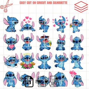 Layered Stitch Svg Bundle, Instant Download, Bundle For Cricut, Silhouette Vector SVG PNG DXF Cut File