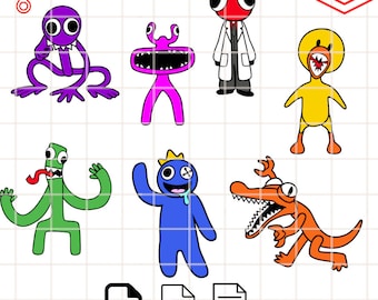 Rainbow Friends SVG: Gamer Birthday, Cricut & Silhouette Cut File