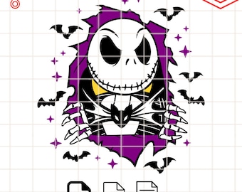 Jack Skellington Halloween SVG: Spooky Cricut & Silhouette Cut File (Digital Download)