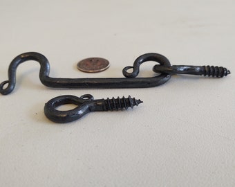 4 inch Hook & Eye Set - Fire and Steel Forge
