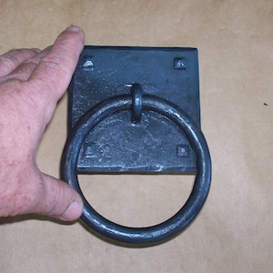 4 inch Ring Pull - Blacksmith Forged