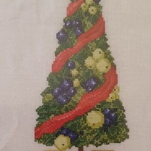 DMC-Danish Art Needleworks-Permin of Copenhagen counted cross stitch holiday tree