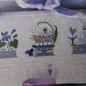 Madame Chantilly  Printemps cross stitch pattern springtime cross stitch pattern
