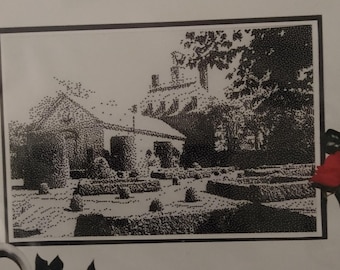 Ronnie Rowe Designs-Pen and Ink Cross Stitch Collection-Williamsburg Virginia The Governor's Garden cross stitch pattern