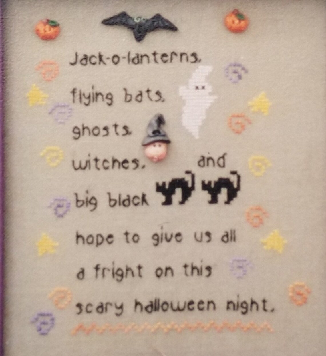 Poppy Kreations-haunted Halloween Counted Cross Stitch - Etsy