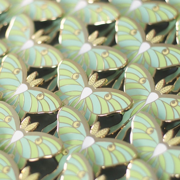 Luna Moth Enamel Lapel Pin (SECONDS SALE)