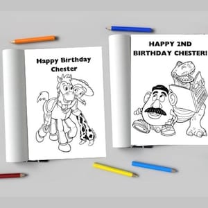 Toy Story Colouring Pages Printable | Two Infinity & Beyond Party Activity | Personalisable Digital Download | Kids Birthday | A4 Mini Size