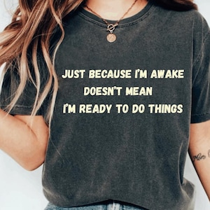 Funny Sarcastic Mom Design: &#39;Awake But Not Ready&#39; PNG, SVG (Digital Download)