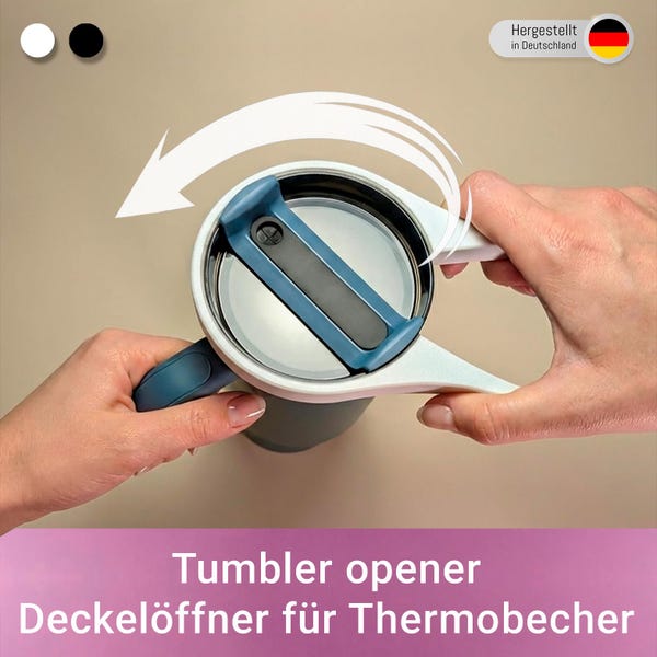 Stanley Cup dekselopener | Thermosbekeropener | 3D-geprinte hulp bij het openen van een drinkbeker met schroefdeksel