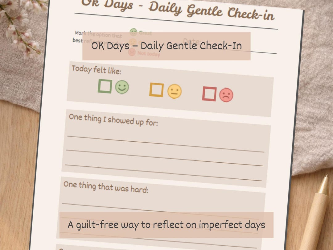 OK Days – Daily Gentle Check-in - Etsy