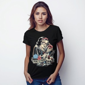 T-shirt con tatuatore di Biancaneve, taglie da uomo a donna (DSY-752025)