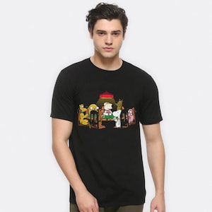 T-shirt Chiens jouant au poker Cartoons, tailles homme et femme (MUL-631400)