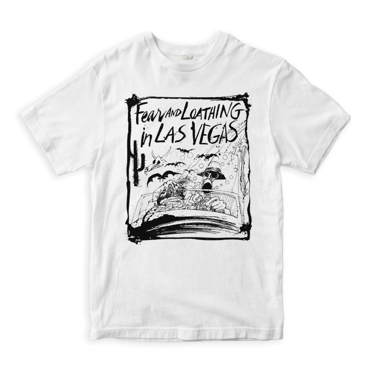 Women's T-Shirts [Out of Print] Hunter S. Thompson / Fear and Loathing in Las Vegas Tee (White) (Womens) Fear and Loathing in Las Vegas men's book t-shirt — Out of Print