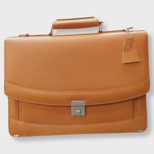 Leather Briefcase, Tan Leather Laptop Bag, Men’s Leather Briefcase, Leather Shoulder Bag, Gift for Him, Professional Leather Bag