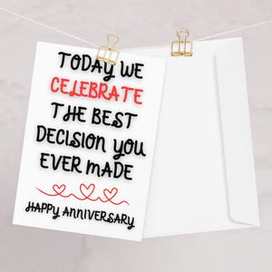 Carte de joyeux anniversaire drôle, amour, carte de mari, carte d'épouse, blague d'anniversaire, carte idiote grossière, idée cadeau, enveloppe de rechange A5, vierge à l'intérieur