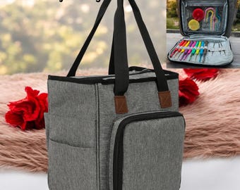 Crochet Knitting Bags, Crochet Storage Bag, Knitting Bag, Yarn Bag, Yarn Storage Bag, knitting Project Bag, Crochet Tote Bag, Knitting Tote