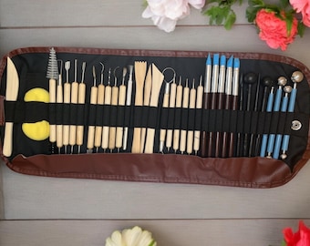 47PCS Clay Sculpting Tool Kit, Craft Pottery Sculpting Modeling Set, Polymer Sculpture Set, Clay Carving Tools, Pottery Lover Gift