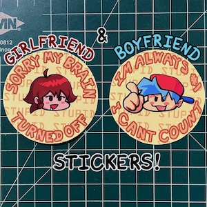 Friday Night Funkin &#39;Boyfriend and Girlfriend Aufkleber | INOFFIZIELL