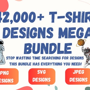 Plus de 42 000 modèles de t-shirts : abstrait, dessin animé, rétro vintage, animal, art et plus encore SVG, PNG instantané pour impression à la demande