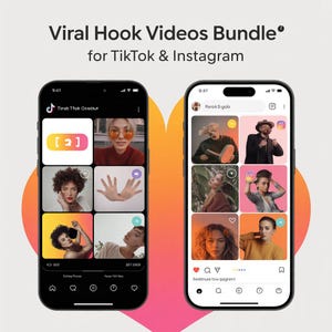 20,000+ Viral Hook Videos Bundle for TikTok, Facebook & Instagram, Trendy Reels for Content Creators, Editable Clips to Boost Engagement