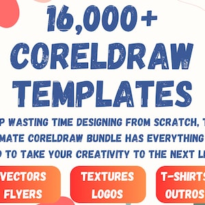 Meer dan 16.000 CorelDRAW-sjablonen: vectoren, texturen, flyers, animaties, logo's, clip-arts, fitness, outro's, T-shirtontwerpen en meer + bonus