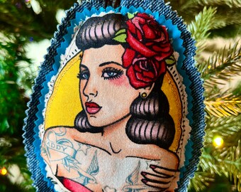 Pinup Girl #1 Fabric Ornament