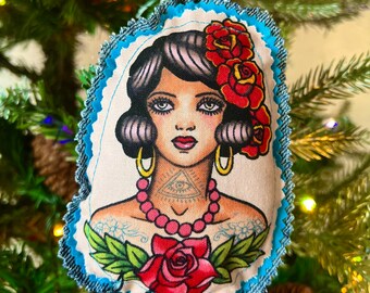 Pinup Girl #2 Fabric Ornament