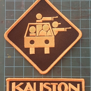 Custom KAUSION Embroidered Patches, West Coast Hip Hop, South Central Los Skanless, What You Gonna Do? Gangsta Rap, Ice Cube, RIP Gonzoe