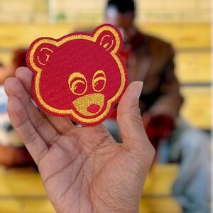 COLLEGE DROPOUT BEAR Embroidered Hip Hop Patch Ye Jesus Walks Yeezy Through The Wire Chicago