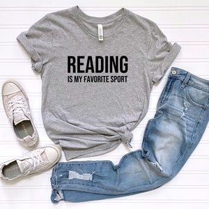 Reading is my favorite sport, Book Lover Tshirt, Reading Tshirt, Book Nerd Tee, Mom Shirt, Gift for Book Lover, Gift for Teacher image 7