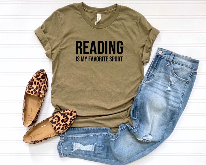 Reading is my favorite sport, Book Lover Tshirt, Reading Tshirt, Book Nerd Tee, Mom Shirt, Gift for Book Lover, Gift for Teacher image 8