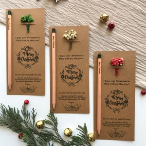 Weihnachts-Bleistift-Geschenke für Gäste, Weihnachts-Samen-Bleistift-Geschenke, Frohe Feiertage Geschenke, Gravierte Samen-Bleistift-Bevorzugung, frohe Weihnachtsfeier-Geschenk