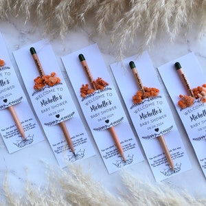 Nachhaltige Samen-Bleistift-Geschenke für Babyparty-Partygäste, recycelbarer Bleistift-Gunst für die Babyparty, planzbarer Bleistift-Gunst für die Babyparty