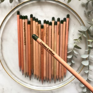 Plantable Engraved Pencil with Seeds, Eco Friendly Flower Seed Pencil, Engraved Eco Friendly Pencil Favors, Biodegradable Blooming Pencil
