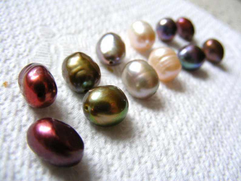 Baroque Pearl posts...made to order in 6 color options image 5