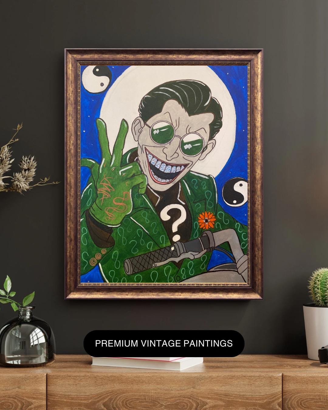 The Riddler Painting, DC Comics, Acrylic Paints, Wall Art Handmade - Etsy