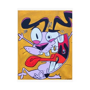 Courage the Cowardly Dog Wall Art, Large Poster, Home Decor Print, Vertical Canvas Art, Matte