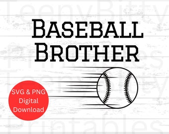 Hermano de béisbol svg, Hermano de béisbol png, Béisbol svg, Béisbol png, Camisa de béisbol svg, png, Archivos de corte digital para Cricut y Silhouette