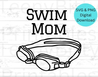 Swim Mom SVG, Swim Mom PNG, Swim Mom Digital Download, Swim Support cut files, Proud Mom, svg Files for Cricut, png files for Silhouette,