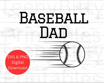 Baseball Dad svg, Baseball Dad png, Baseball svg, Baseball png, Baseball Shirt svg & png, Digital Cut Files for Cricut and Silhouette