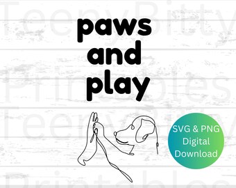 Dog Paw svg, Doggy Love svg, Dog Paw png, Dog Heart Paw png, Puppy Love svg & png, Cut Files for Cricut and Silhouette