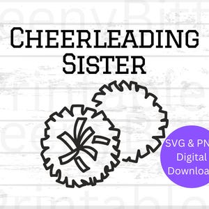Cheer Sister PNG. Cheerleading Sister SVG, Proud Cheer Sister, Cheer Cut File, Cheer Sis Svg Cheer Squad Svg Cheer Life png Cheerleading Svg