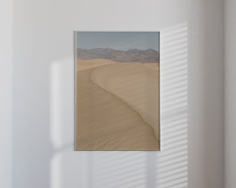 Art mural des dunes de sable du désert, désert imprimable, art mural moderne, impression de la nature du désert, photographie de paysage, dune de sable, Scandi minimal