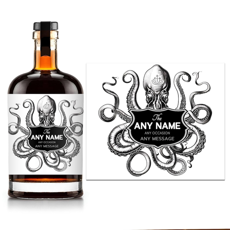 Kraken Birthday Label - Etsy UK
