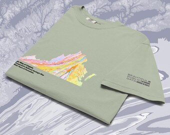 Virginia State Geology Map T-Shirt, USGS Bedrock Earth Science Tee (Light)