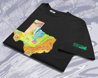 Texas Geology Map T-Shirt, USGS Bedrock Earth Science Tee, Permian Basin Geologist Gift